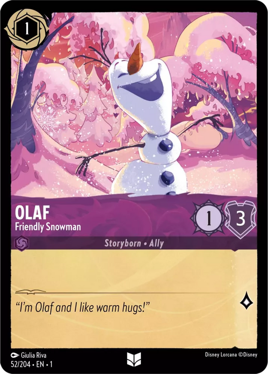 Set 1-052 | Olaf - Friendly Snowman |  Uncommon