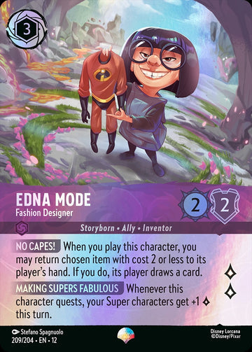 Set12-209 | Edna Mode – Fashion Designer | Rare | Foil