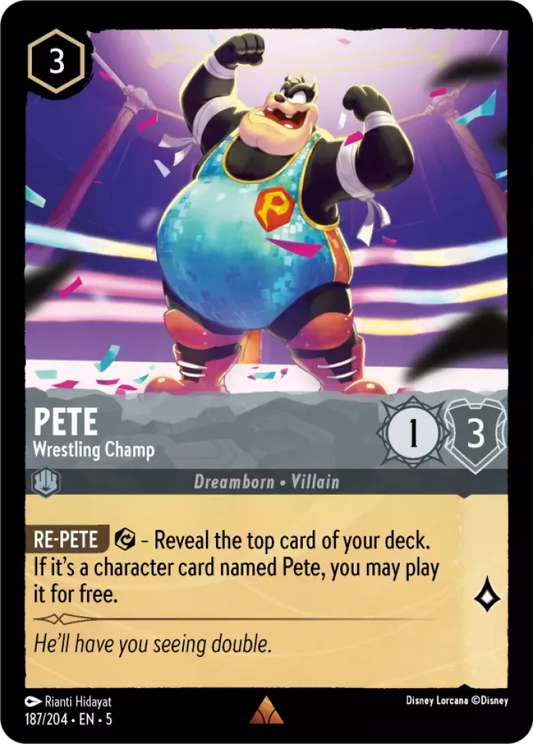 Set 5-187 | Pete - Wrestling Champ | Rare