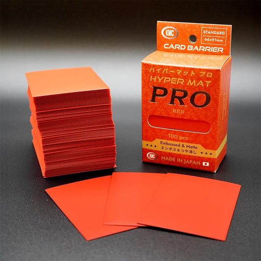 Hyper MAT Pro Black – 100 Sleeves – KMC Red