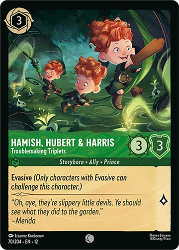 Set12-070 | Hamish, Hubert & Harris – Troublemaking Triplets | Common | Foil
