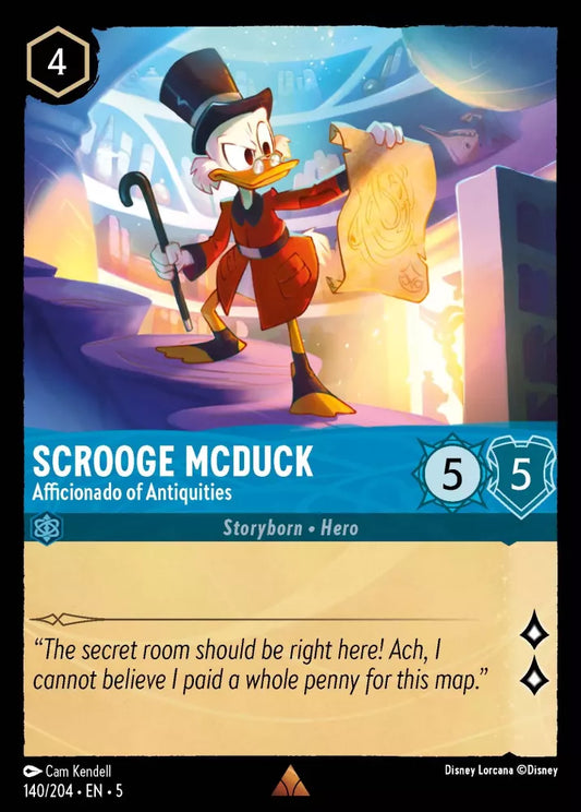 Set 5-140 | Scrooge McDuck - Afficionado of Antiquities | Rare