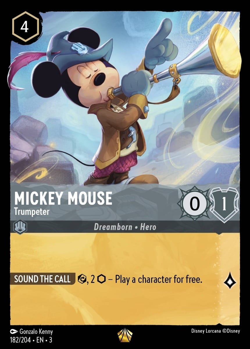 Set 9-172 | Mickey Mouse - Trumpeter | Super Rare