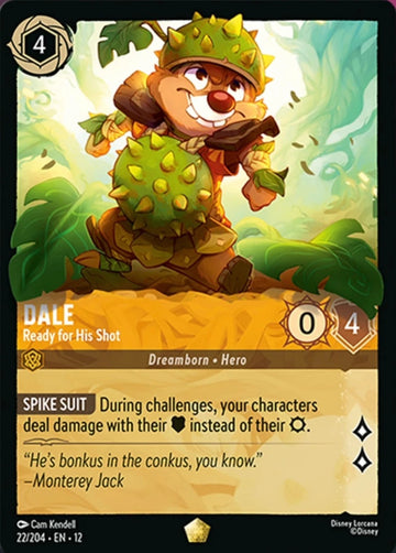 Set12-022 | Dale – Ready for His Shot | Legendary | Foil