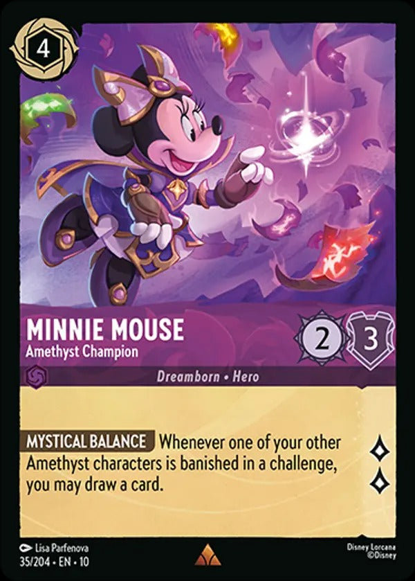 Set 10-035 | Minnie Mouse - Amethyst Champion | Rare
