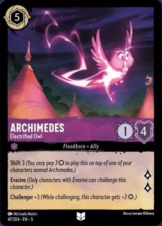 Set 5-047 | Archimedes - Electrified Owl | Uncommon