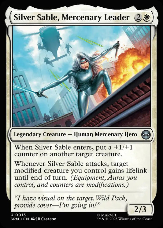 SPM-0013 | Silver Sable, Mercenary Leader | EN  | U | Non-Foil
