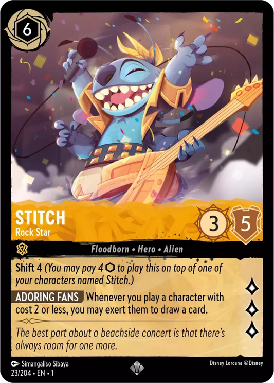 Set 1-023 | Stitch - Rock Star |  Super Rare