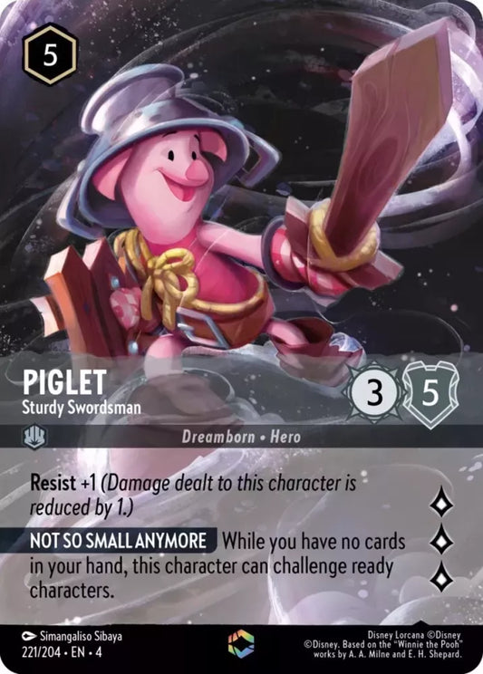 Set 4-221 | Piglet - Sturdy Swordsman | Enchanted