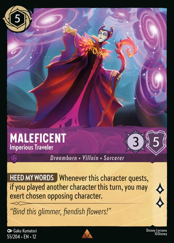 Set12-055 | Maleficent – Imperious Traveler | Rare | Non-Foil