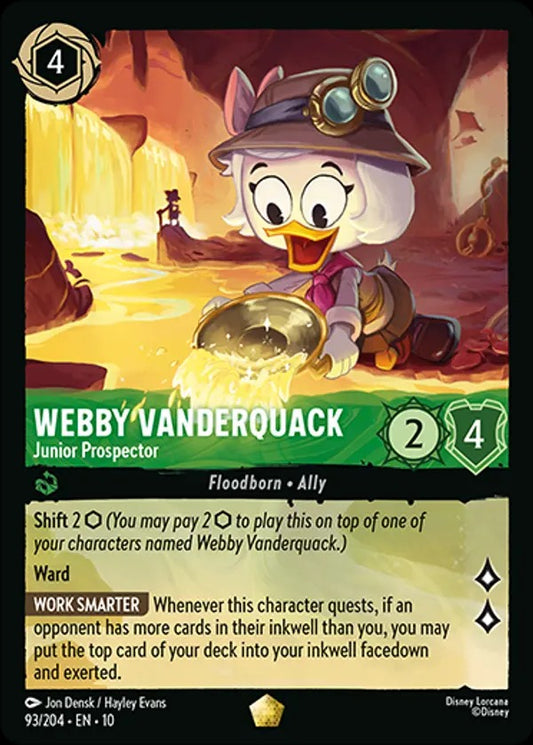 Set 10-093 | Webby Vanderquack - Junior Prospector | Legendary