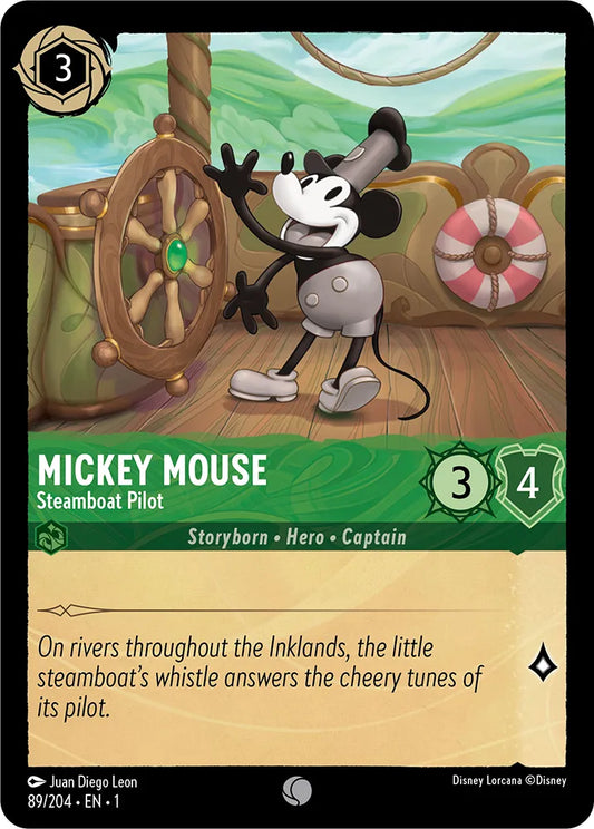Set 1-089 | Mickey Mouse - Steamboat Pilot |  Common