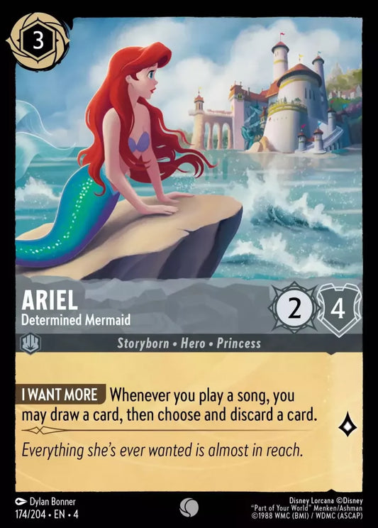 Set 4-174 | Ariel - Determined Mermaid | Common