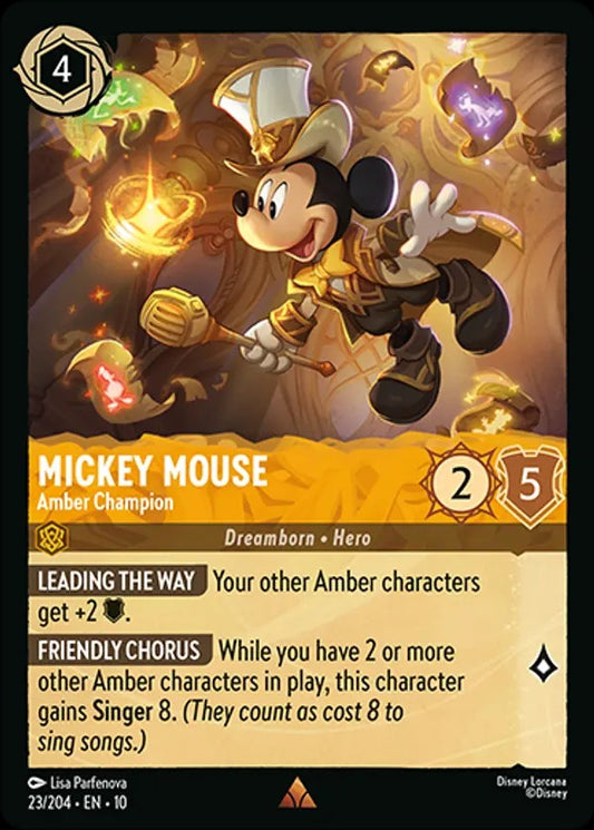Set 10-023 | Mickey Mouse - Amber Champion | Rare