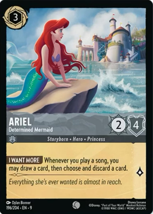 Set 9-196 | Ariel - Determined Mermaid | Common