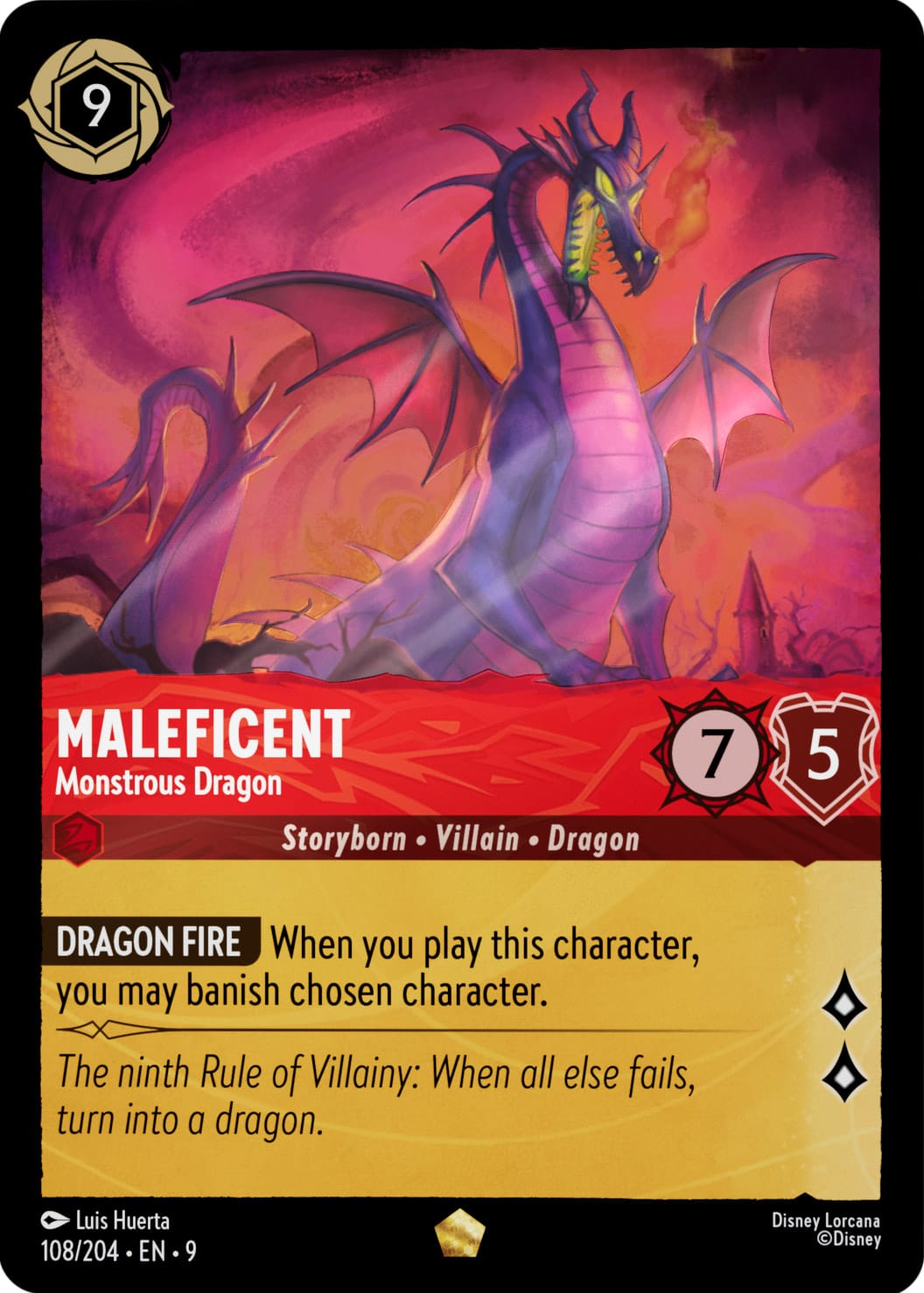 Set 9-108 | Maleficent - Monstrous Dragon | Legendary