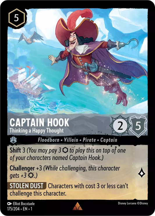 Set 1-175 | Captain Hook - Thinking a Happy Thought |  Rare
