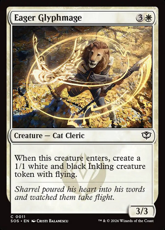 SOS-011  Eager Glyphmage -EN- C (Non-Foil)