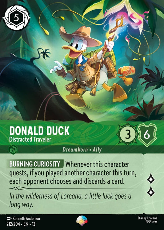 Set12-212 | Donald Duck – Distracted Traveler | Uncommon | Foil