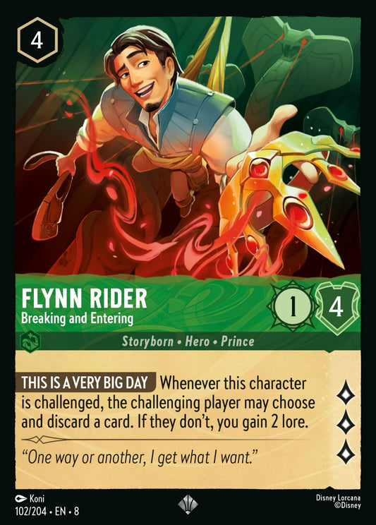 Set 8-102 | Flynn Rider - Breaking and Entering | Super Rare