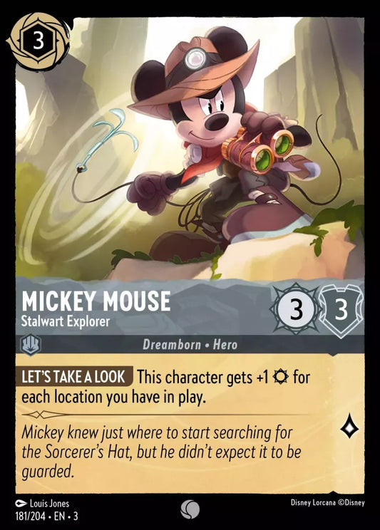 Set 3-181 | Mickey Mouse - Stalwart Explorer | Common