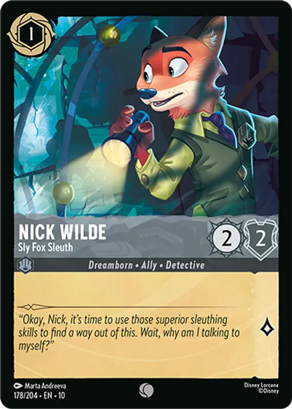 Set 10-178 | Nick Wilde - Sly Fox Sleuth | Common