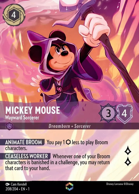 Set 1-208 | Mickey Mouse - Wayward Sorcerer |  Enchanted