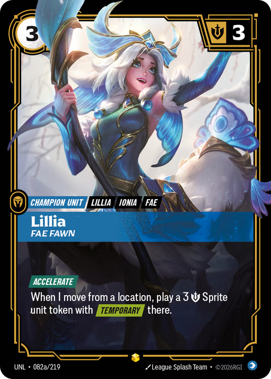 UNL-082a/219 Lillia - Fae Fawn (Alternate Art) | Showcase