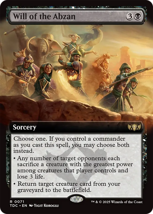 TDC-0071 Will of the Abzan (Borderless) | Rare (EN)