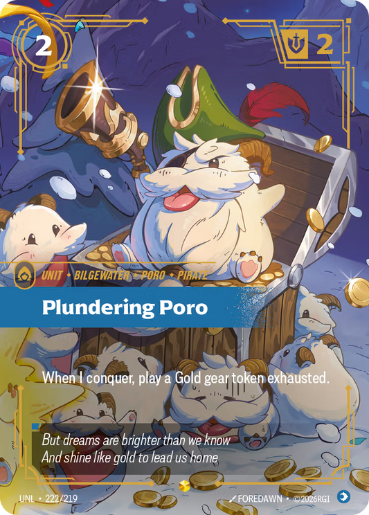 UNL-222/219 Plundering Poro (Overnumbered) |Showcase