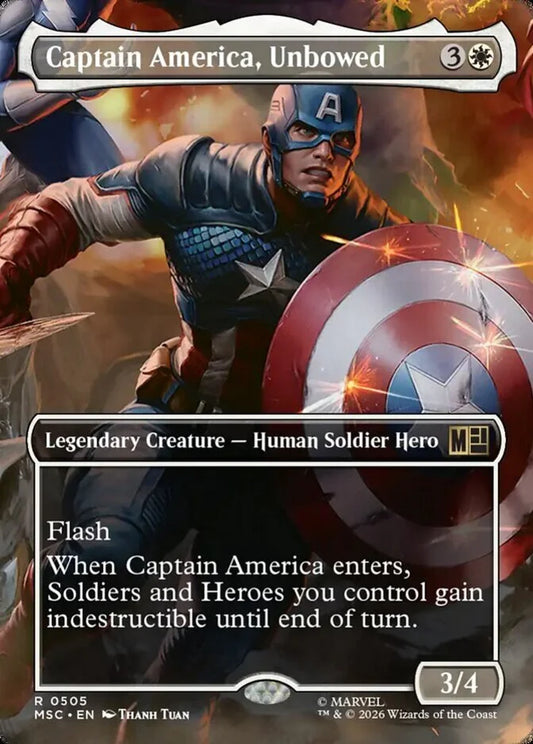 MSC-505 Captain America, Unbowed (Borderless) | Rare (EN)