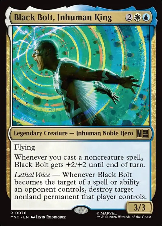 MSC-076 Black Bolt, Inhuman King  | Rare (EN)