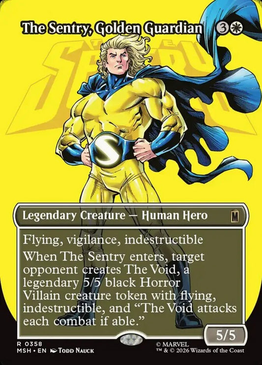 MSH-358 The Sentry, Golden Guardian (Borderless) | Rare (EN)