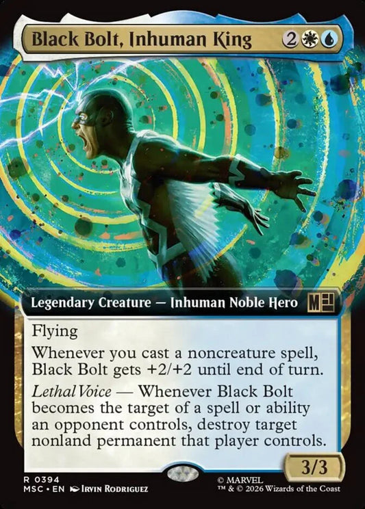 MSC-394 Black Bolt, Inhuman King (Extended Arts) | Rare (EN)