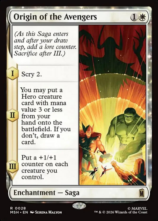 MSH-028 Origin of the Avengers | Rare (EN)