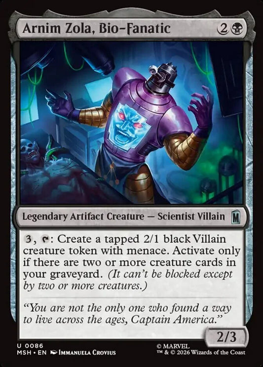MSH-086 Arnim Zola, Bio-Fanatic | Uncommon (EN)