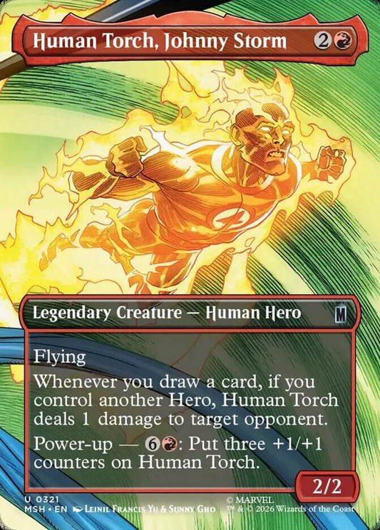 MSH-321 Human Torch, Johnny Storm (Borderless) | Uncommon (EN)