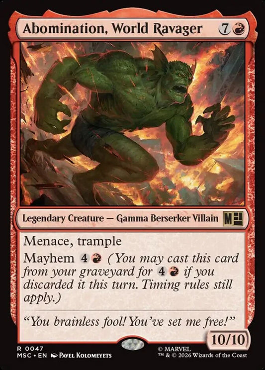 MSC-047 Abomination, World Ravager  | Rare (EN)