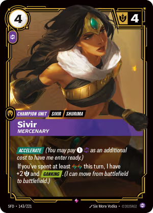 SFD-143/221 | Sivir, Mercenary | Rare