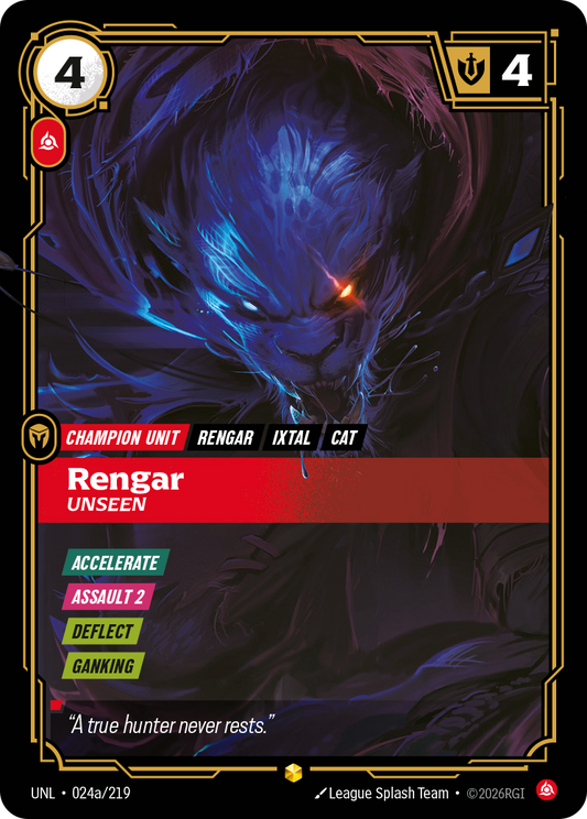 UNL-024a/219 Rengar - Unseen (Alternate Art)| Showcase