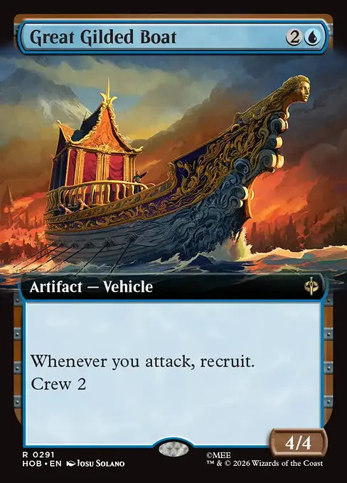 HOB-291 Great Gilded Boat (Extended Art) | Rare (EN)