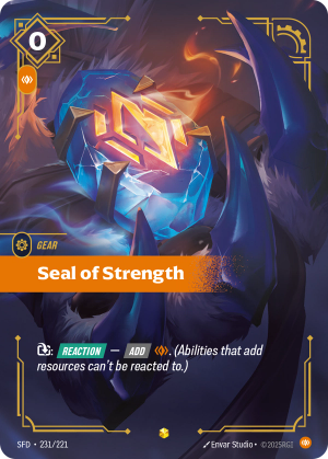 SFD-231/221 | Seal of Strength | Showcase