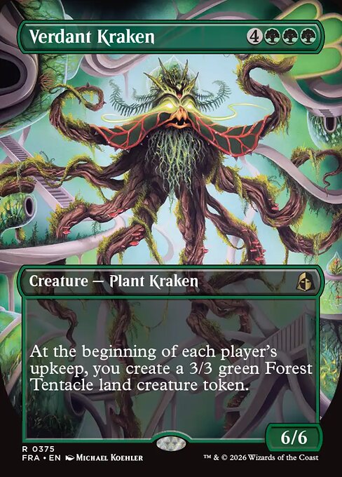FRA-375 Verdant Kraken (Borderless) | Rare (EN)