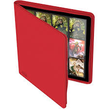 [Ultimate Guard] Binder 12 Pocket QuadRow Zipfolio XenoSkin  |  Red