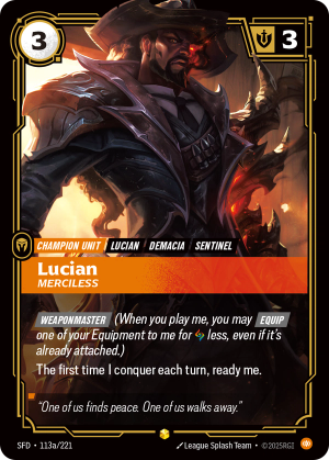 SFD-113a/221 | Lucian, Merciless | Showcase