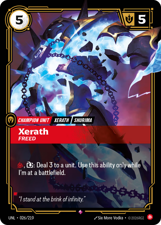 UNL-026/219 Xerath - Freed | Rare