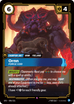 SFD-085/221 | Ornn, Forge God | rare
