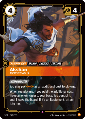 SFD-109/221 | Akshan, Mischievous | rare