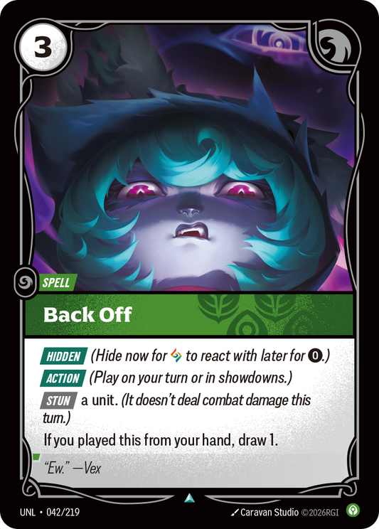 UNL-042/219 Back Off | Uncommon