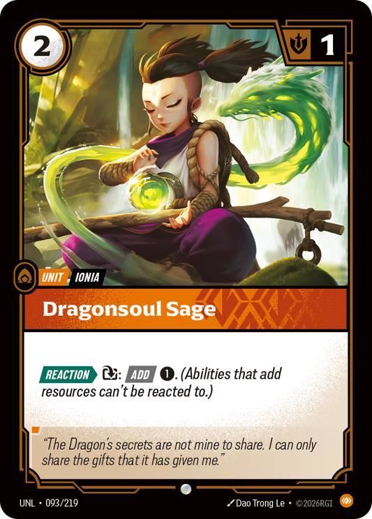 UNL-093/219 Dragonsoul Sage | Common